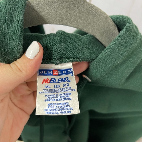 September Girls Jerzees Nublend Green Word Print Hoodie 3XL. Excellent condition - Picture 5 of 6